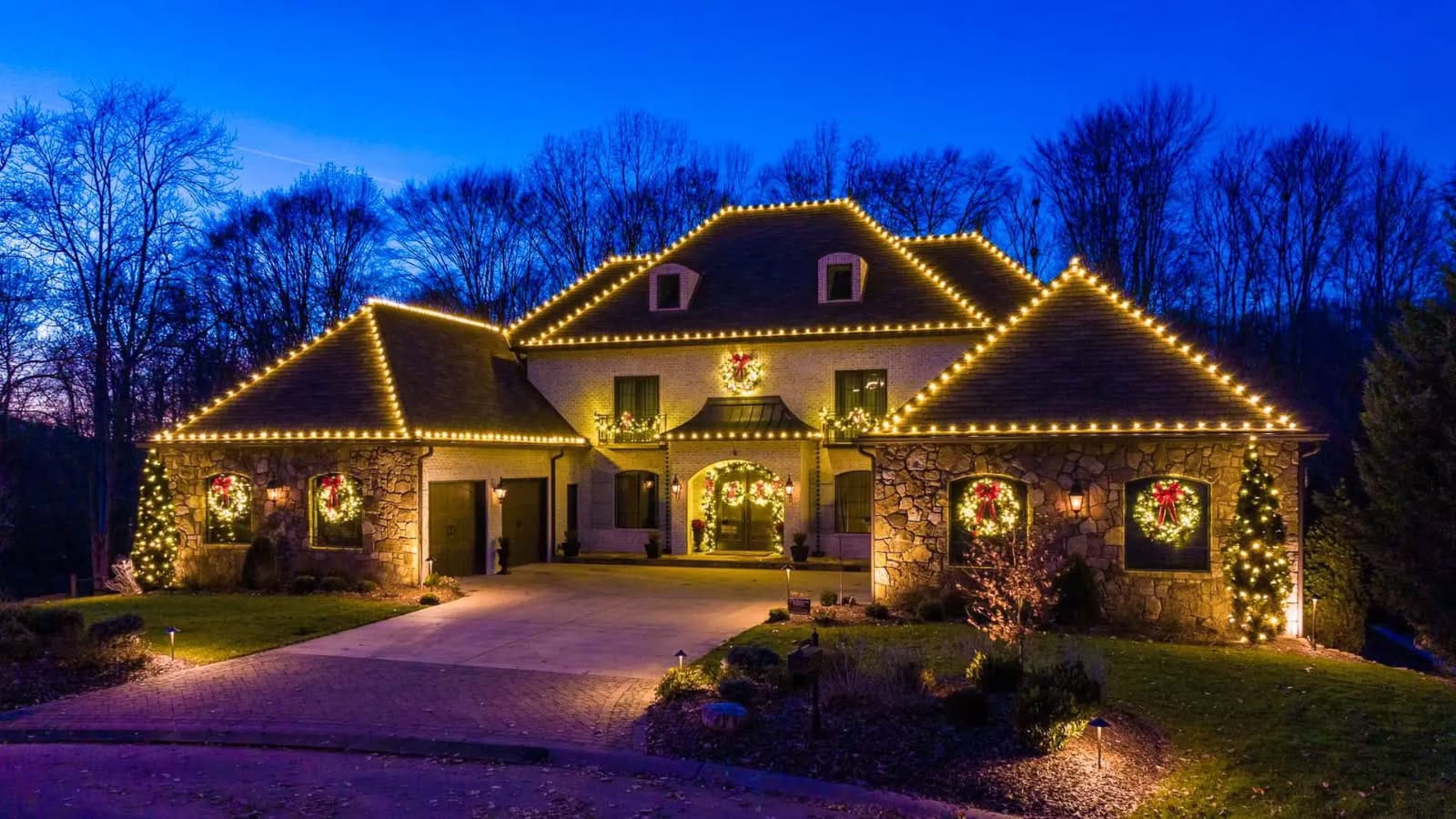 Christmas light installation example
