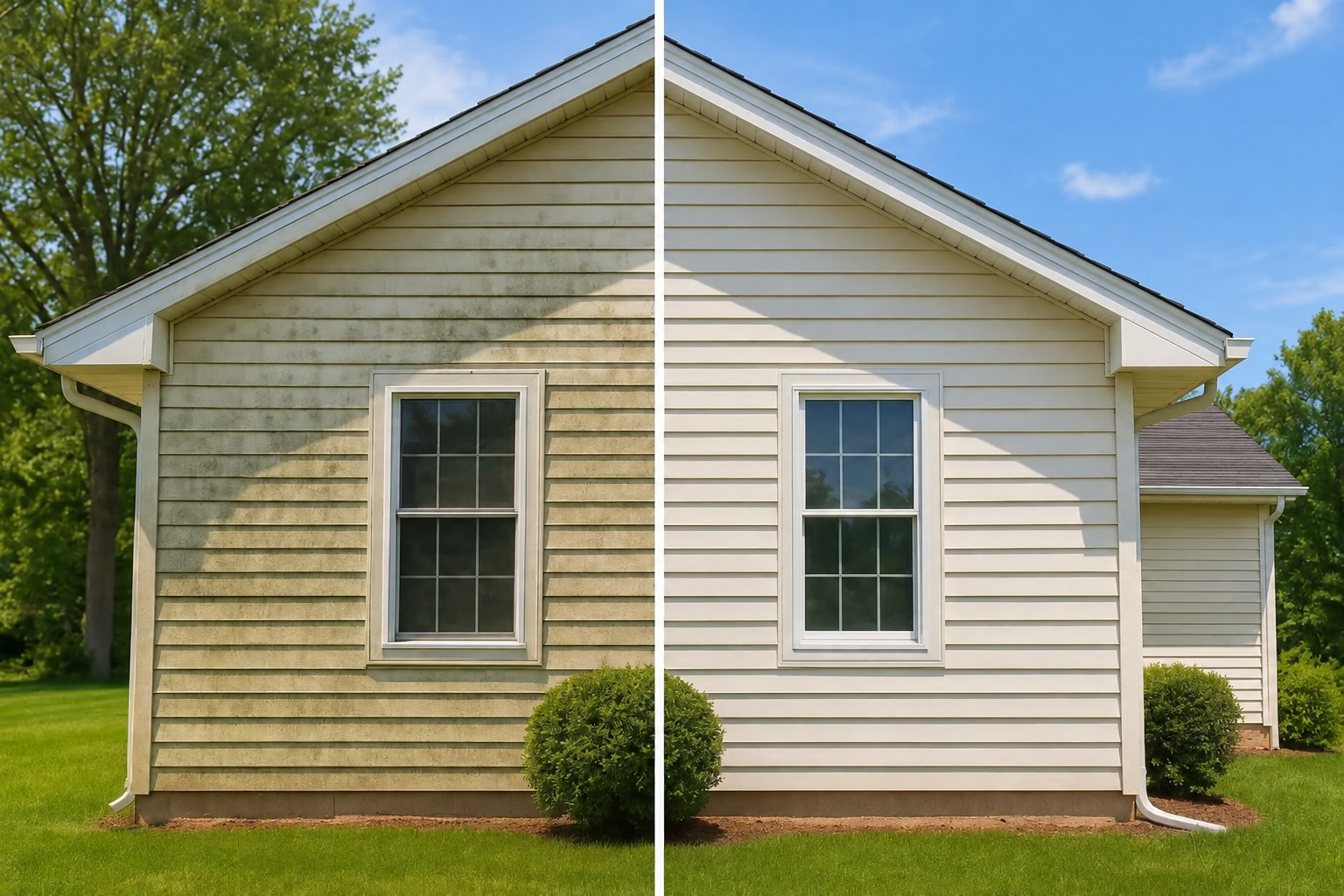 Exterior home cleaning service example