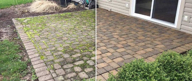 Pressure washing service example